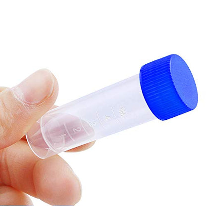 Twdrer 50 Pcs 5ml Plastic Graduated Vials - size: 5ml