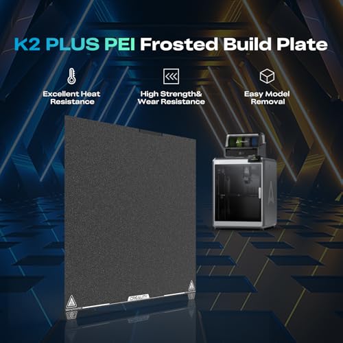 Creality K2 Plus PEI Frosted Build Plate, Excellent Heat Resistance High Strength & Wear, Resistance Easy Model Removal - style: K2 Plus PEI Frosted