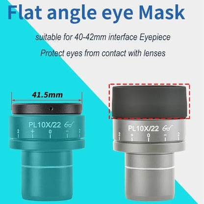 Stereo Microscope Eyepiece EYESHIELDS Rubber Flat Angle Guard Lens Safety for Precise Viewing 40-42MM Interface Microscope