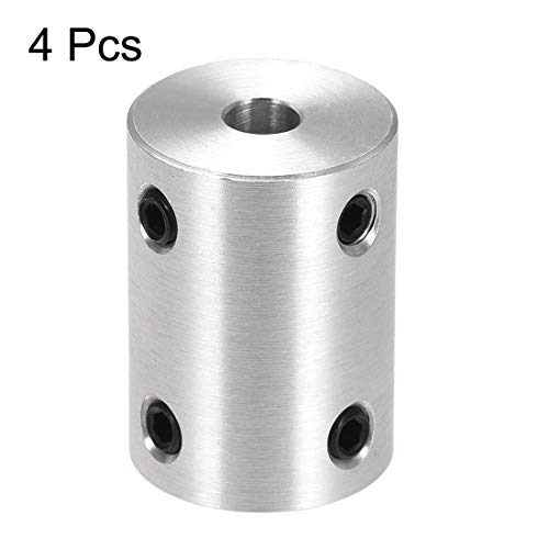 uxcell 5mm to 6mm Bore Rigid Coupling Set Screw L25XD18 Aluminum Alloy,Shaft Coupler Connector,Motor Accessories,4pcs - size: 5mm to 6mm