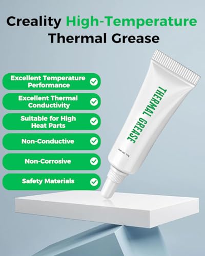 Creality 3D Printer Thermal Grease, 350°C High-Temperature Resistant Paste, Excellent Thermal Conductivity, Non-Conductive, for 3D Printer Hotend/Nozzle, Suitable for All FDM 3D Printer (1 Pack) - style: High-temperature Thermal Grease