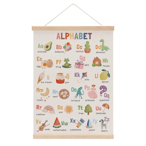 Alphabet Poster Hanger, Alphabet ABC Chart Nursery Decor Wall Decor - color: Multi 0033