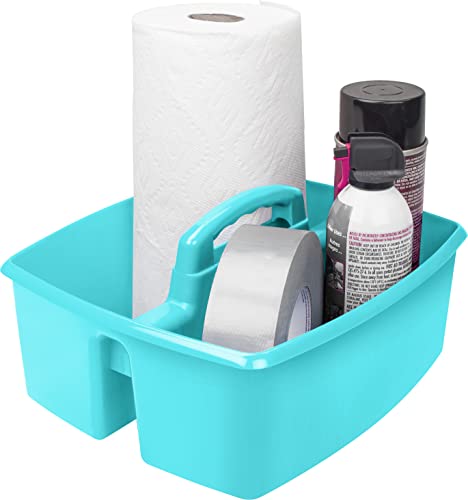 Storex Industries 13" x 11" x 6.375" Large Caddy, Teal - color: Teal, size: 1-Pack, style: Large
