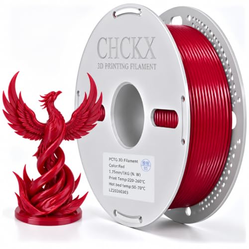 PCTG Filament Red for 3D Printing Better Than PETG Filament 1KG - color: Red