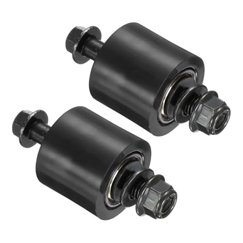 PATIKIL 8mm Roller Pulley Tensioner, 2Pcs Chain Roller Pulley Tensioner Mini Bike Parts Nylon Cylinder Type Guide Wheel Chain Guide Slider Set for Mini Motorcycle Dirt Bike, Black - color: Black