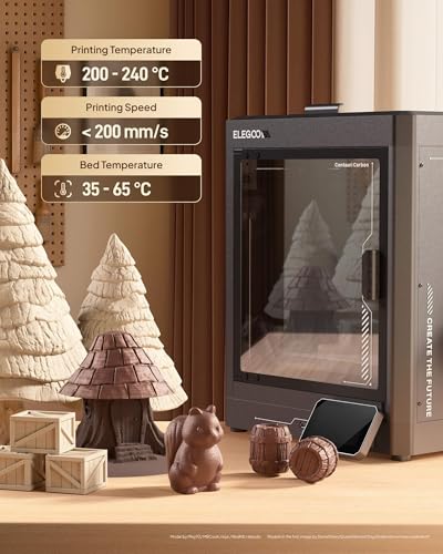 ELEGOO PLA 3D Printer Filament 1.75mm Oak Wood 1KG - color: Oak Wood, size: 1kg