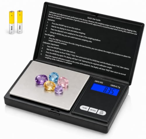 Smart Weigh Digital Pocket Scale, 1000g x 0.1g, Jewelry and Coins - size: 1000g / 0.1g