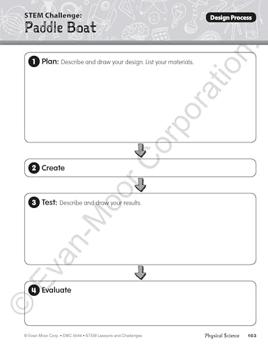 Evan-Moor Stem Lessons and Challenges, Grade 4 Homeschooling & Classroom Resource Workbook, Life, Earth and Physical Science Problem Solving, Peer Collaboration, Real-World, Visual Literacy, Printable