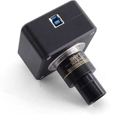 Swiftcam 25 Megapixel Camera for Microscopes, with Reduction Lens, Calibration Kit, Eyetube Adapters, and USB 3.0 Cable, Compatible with Windows/Mac/Linux