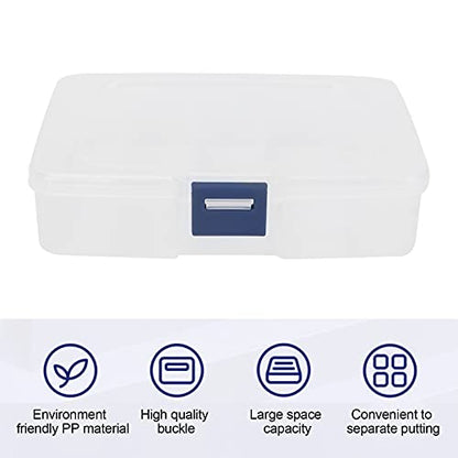 Yosoo Organizer Box, 5 Grids Clear Visible Plastic Accessories Compartment Transparent Container Dividers Craft Case with Adjustable for Beads Art DIY Crafts Jewelry Fishing Tackles Bead Storage
