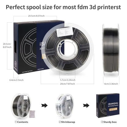 3D Printer Filament PETG HS Transparent Grey for Bambu Lab AMS,AMS Lite - color: Hs Transparent Grey