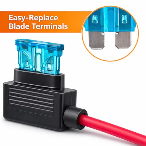 MGI SpeedWare 60pcs LED Blade Fuse Assortment, Smart Glow, 5A 10A 15A 20A 30A 40A, ATO/ATC 12vDC Automotive Protection (with LED Indicator) - style: With LED Indicator