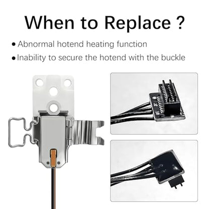 Bamboo H2D Right Hotend Heating Assembly for Bambu Lab H2D & H2D Laser 3D Printers, Quick Hotend Replacement, Metal & Ceramic Construction - color: H2D Right Hotend Assembly