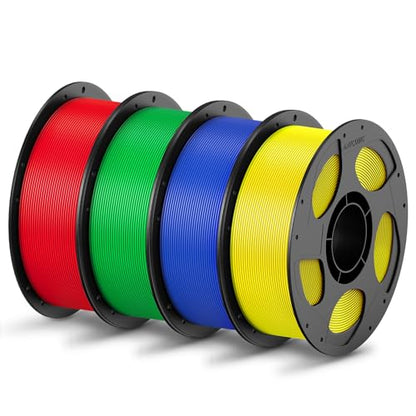 ANYCUBIC 3D Printer Filament Multicolor PLA Bundle 4KG - color: 4*1kg Pla (Red & Green & Blue & Yellow)