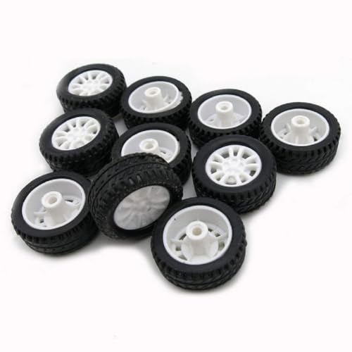 10pcs Toy Car Wheels 20mm Rubber Tire for DIY Model Accessories