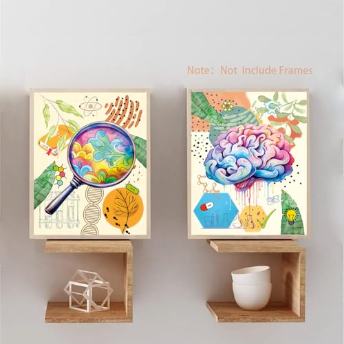 Science Wall Prints,Microbiology Chemistry Wall Art (8"x10" Unframed) - color: 8 X 10inch - Unframed -Science Exploration Art Poster