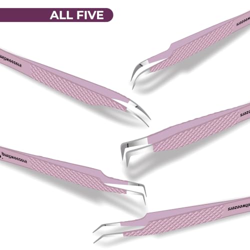 Fiber Tip Lash Tweezers For Eyelash Extension Tweezers Professional