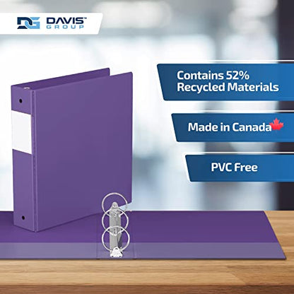 Premium Economy 3-Ring Binder, Spine Label, 2" Round Rings, 6 Pack - color: Purple, size: 2 Inch