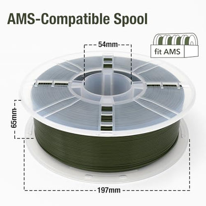 YXpolyer PLA Plus Filament 1.75mm Olive Green Food-Grade PLA Material - color: Olive Green