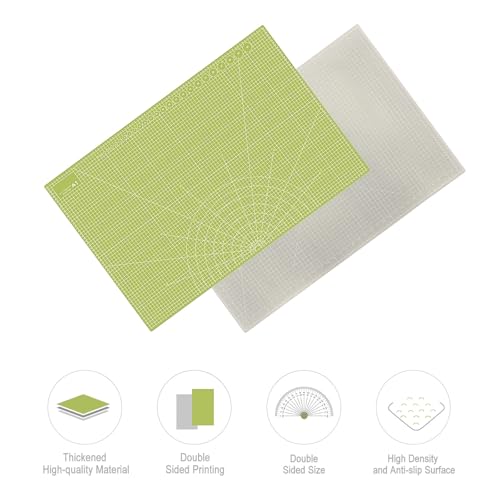 24" x 36" Self Healing Cutting Mat: Double Sided Sewing Cutting Mat Craft Supplies A1 Size for Quilting, Crafts Arts, and Fabric Grey & Green Design (Grey & Green) - color: Grey & Green