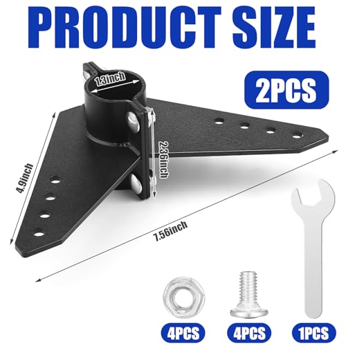 MorningRo 2 Sets Steering Triangle Mounting Bracket for NK-180s Brushless Kayak Motor Replacement Parts Kit, Mounted Steering Bracket, Anti Rust Easy Installation