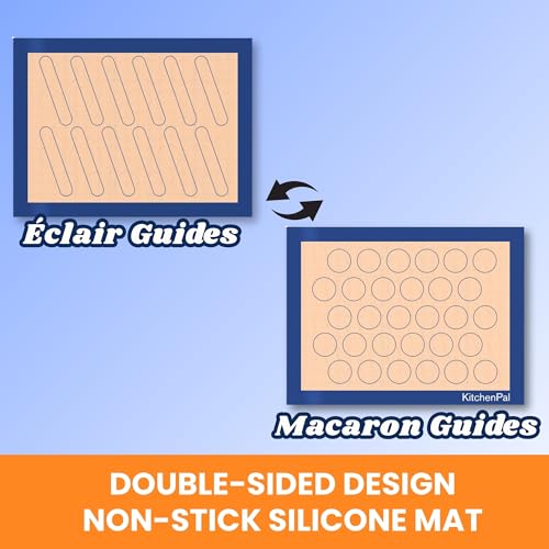 Extra-Thick Silicone Baking Mat – Two-Sided Pastry Sheet for Cookies, Macarons & Elciar, Food Grade, BPA Free, Reusable, Non-Stick, 11.8 x 15.7 Inch