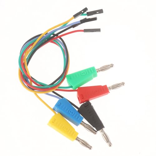 20pcs 4MM Banana Plug to Jumper Wires Stackable Banana to Breadboard Female Jumper Wire 22AWG Flexible Test Lead for Electrical Test
