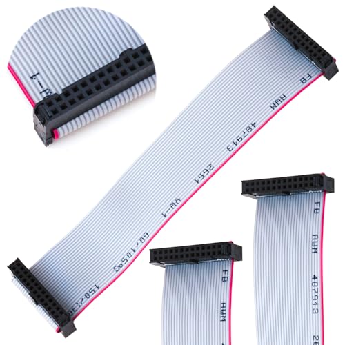 2.54mm Flat Ribbon IDC Cable Female to Female, Flat Ribbon Cable Connector 26P FC 26-Pin 30cm Length 2Pcs (TC-30cm-FF26P-2) - color: Female to Female, size: 26P