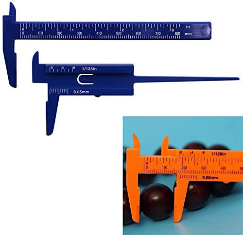 Utoolmart 5Pcs Vernier Caliper 80mm / 3.1-inch Plastic Measuring Tool for Precision Measurements Outside Inside Depth (Orange - size: 80mm Orange