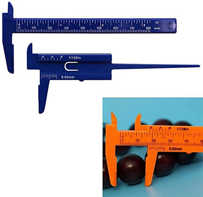 Utoolmart 5Pcs Vernier Caliper 80mm / 3.1-inch Plastic Measuring Tool for Precision Measurements Outside Inside Depth (Orange - size: 80mm Orange