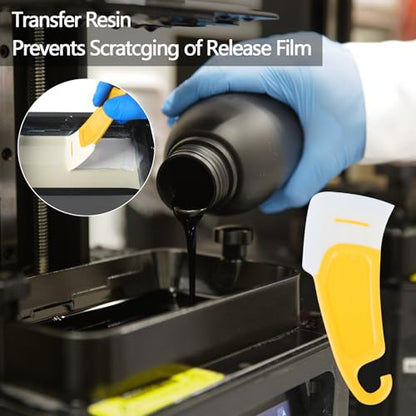3D Resin Printer Accessories: 10Pcs Silicone Spatula & Plastic Scraper for Resin Cleaning and Film Protection