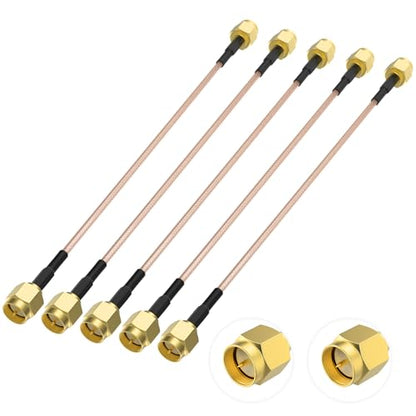 SDTC Tech 5pcs Coaxial Coax Cable Assembly SMA Male to SMA Male - color: sma male to sma male 15cm