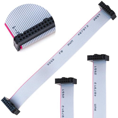 2.54mm Flat Ribbon IDC Cable Female to Female, Flat Ribbon Cable Connector 14P FC 14-Pin 30cm Length 2Pcs (TC-30cm-FF14P-2) - color: Female to Female, size: 14P