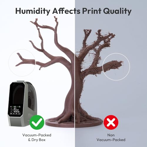 AMOLEN Wood PLA 3D Printer Filament 1.75mm Real Wood Fiber Bundle 200G x4 - color: Black Walnut/White Oak/Cherry Wood/Green Sandalwood