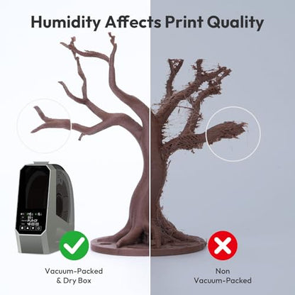 AMOLEN Wood PLA 3D Printer Filament 1.75mm Real Wood Fiber Bundle 200G x4 - color: Black Walnut/White Oak/Cherry Wood/Green Sandalwood