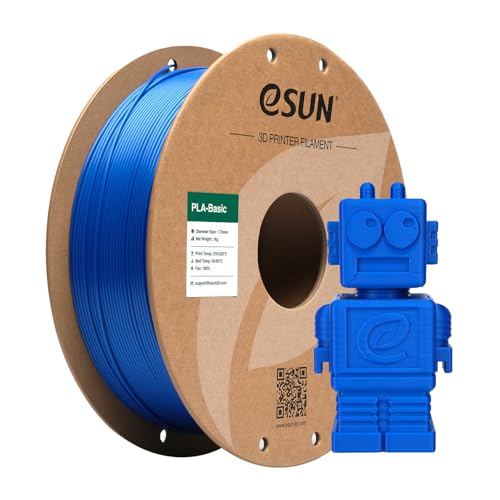 eSUN PLA Basic Filament 1.75mm, 3D Printer Filament High Speed PLA for Fast Printing, 1KG Spool (2.2 LBS) 3D Printing Filament for High Speed 3D Printers, Blue (Pack of 10) - color: Blue, size: 10KG