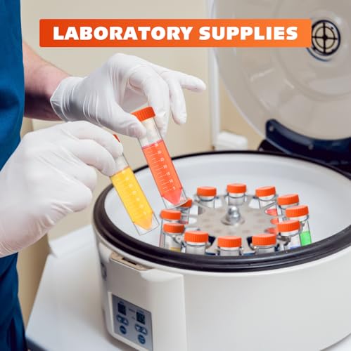 Xuhal 100 Counts 50ml Centrifuge Tubes, 28 x 116 Mm, Plastic Tubes, Orange - color: Orange