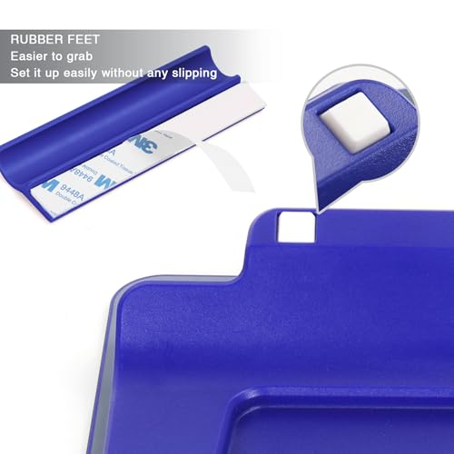 Navy Mini Desktop Pure Glass Whiteboard, Small Glass Dry-Erase Whiteboard - color: Navy