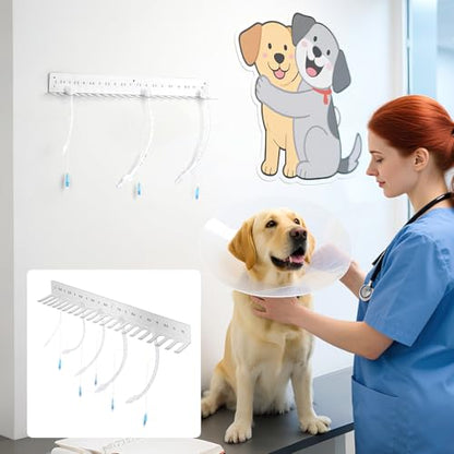 Endotracheal Tube Holder 304 Stainless Steel Rack Wall Hanging Frame Endotracheal Tube Holders Intubation Hanger for Veterinary Equipment Supplies(22.44 inches, 2.0-12)