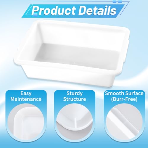 Remerry Plastic Containment Tray for Lab, 6 Pack, 15 L X 10.8 W X 4 H - size: 15 L x 10.8 W x 4 H
