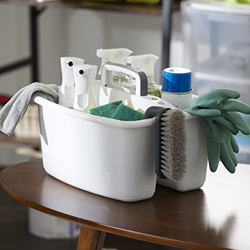 Gracious Living 2-Compartment Portable Plastic Storage Caddy & Tote - size: 1 Pack