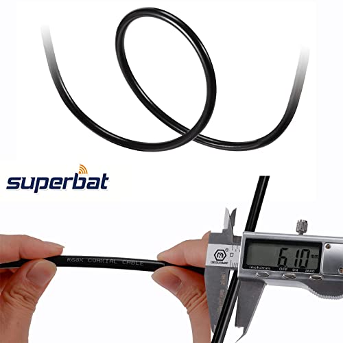 Superbat PL-259 CB Coax Cable 2ft UHF Male to Male RG8X Coaxial Cable 2pcs - size: 2 ft RG8X Cable