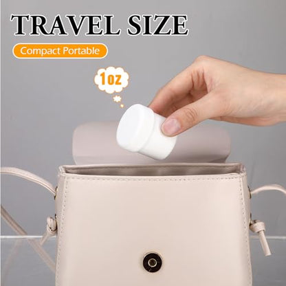 Meanplan 100 Pcs 1 oz White Plastic Container Jar with Lid Round Leak Proof - color: White, size: 1 oz