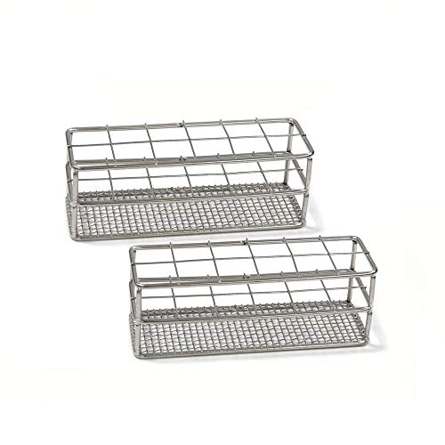 Sturdy Stainless Steel Tube Rack, Wire Constructed, 12 Holes, Suitable for Tubes of Dia.≤25mm, Pack of 2, TTR012-002 - style: 12 Holes, for Tubes of Dia.≤25mm