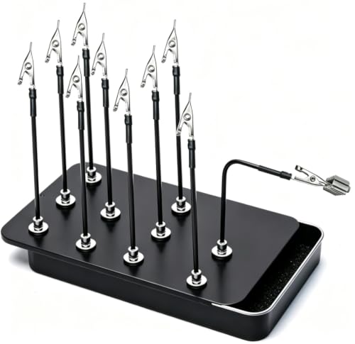 Model Painting Stand Magnetic Alligator Clip Sticks, Hold Mini Model Accessories Less Paint Block Stably Clamp Tiny Model Pieces - color: Metal Base