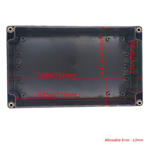 Junction box, Raculety Electrical Project Case Power Junction Box, Project Box Black (7.87"x4.72"x2.95") - color: Black, size: 7.87"x4.72"x2.95"