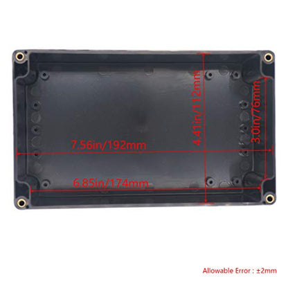 Junction box, Raculety Electrical Project Case Power Junction Box, Project Box Black (7.87"x4.72"x2.95") - color: Black, size: 7.87"x4.72"x2.95"