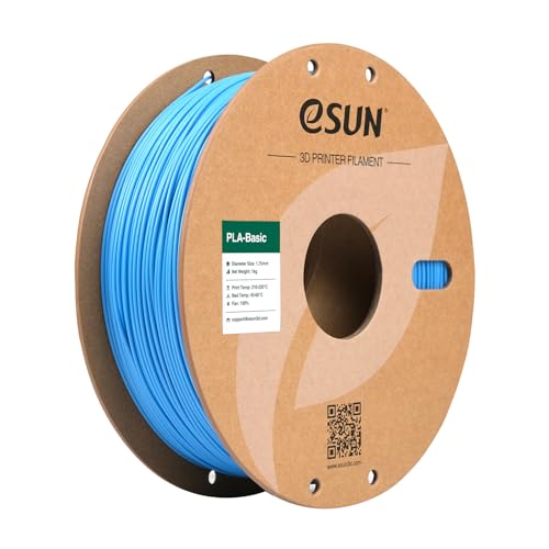 eSUN PLA Basic Filament 1.75mm, 3D Printer Filament High Speed PLA for Fast Printing, 1KG Spool (2.2 LBS) 3D Printing Filament for High Speed 3D Printers, Light Blue - color: Light Blue, size: 1KG