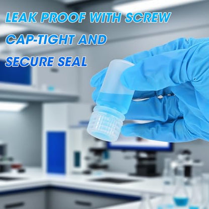 0.5oz/15ml Plastic Sample Bottles with caps, Wide Mouth (5Pcs) - style: 15ML-5pcs