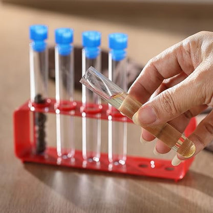 Plastic Test Tubes Rack with Caps for Nurse and Scientific Party,2 Set